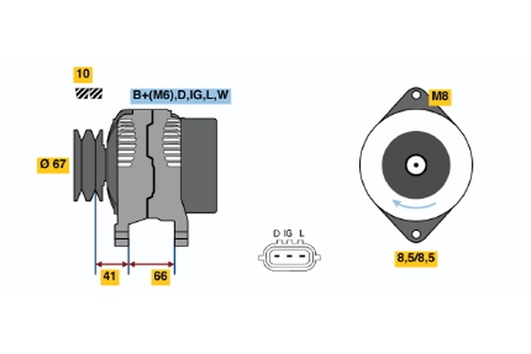 BOSCH 0 124 120 001 Alternator