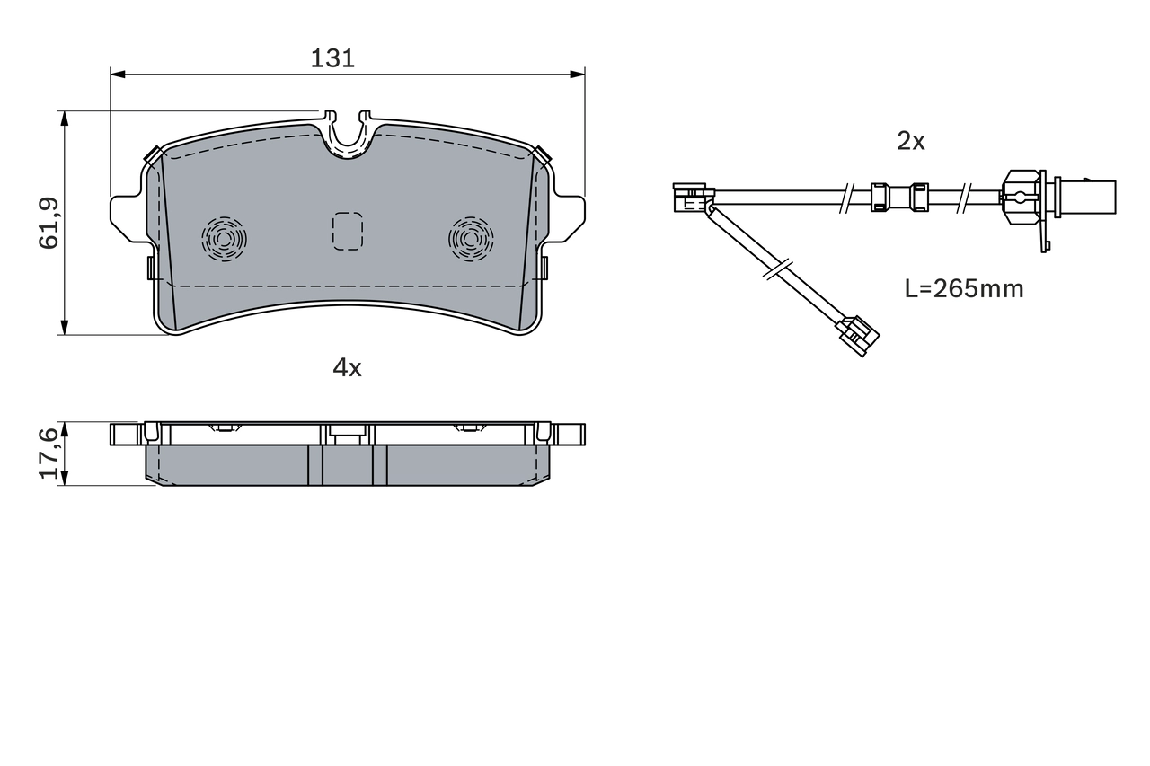Brake Pad Set, disc brake 0 986 424 404