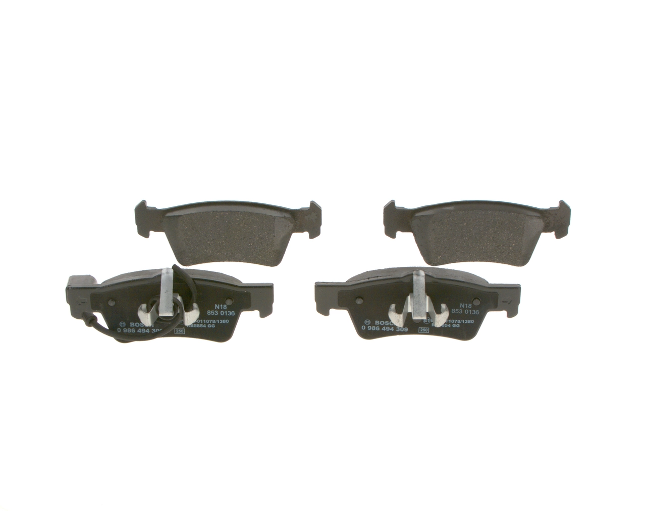 Brake Pad Set, disc brake 0 986 494 309