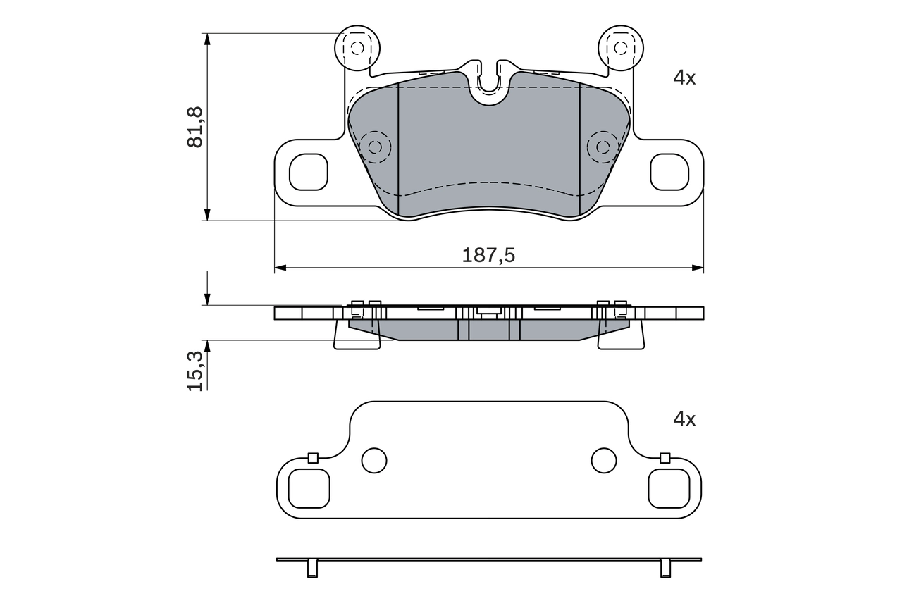 Brake Pad Set, disc brake 0 986 424 972