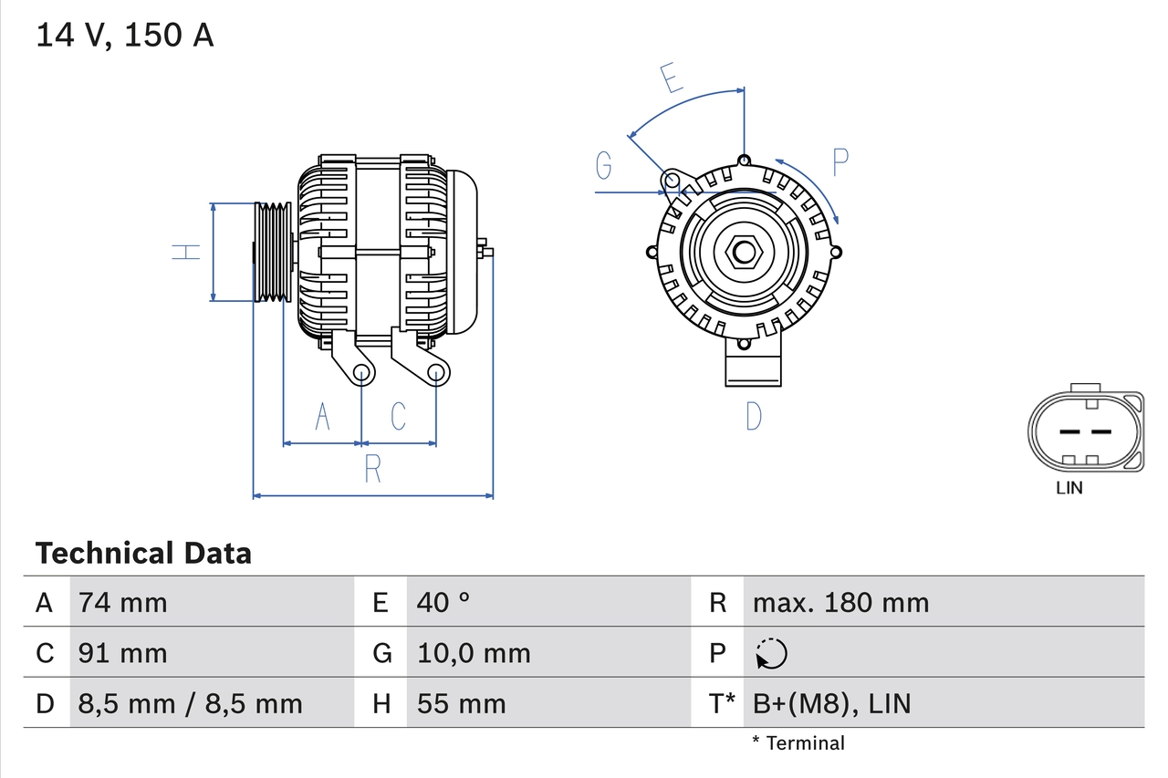 Alternator 0 986 080 810