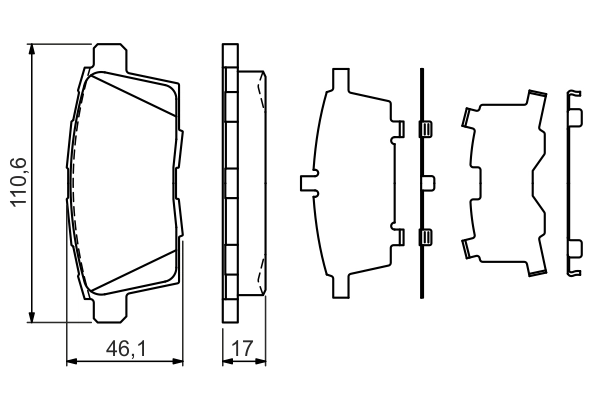 Brake Pad Set, disc brake 0 986 494 376