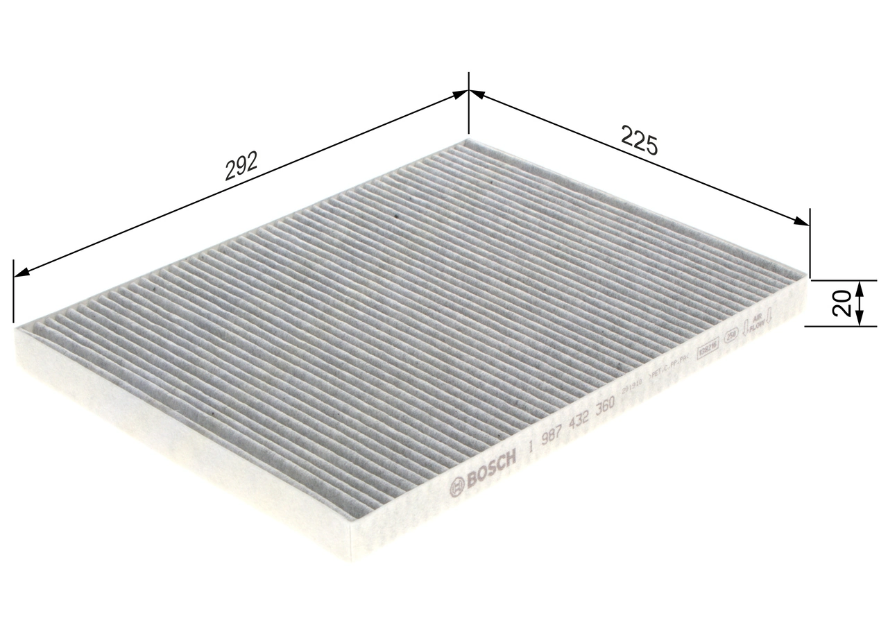 BOSCH 1 987 432 360 Filter, cabin air
