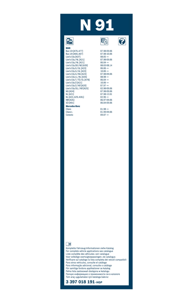 Wiper Blade Twin 3 397 018 191