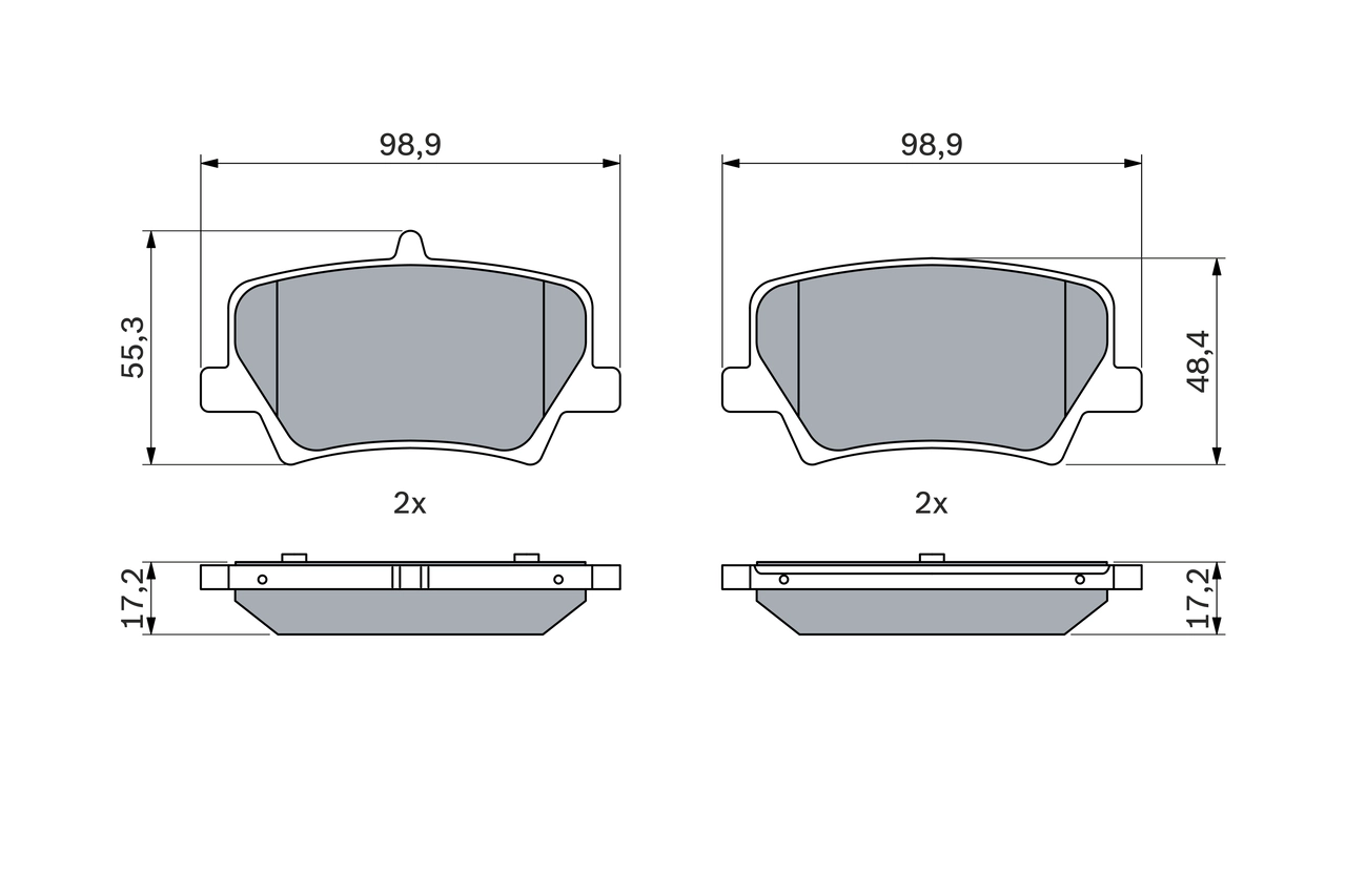 Brake Pad Set, disc brake 0 986 424 996