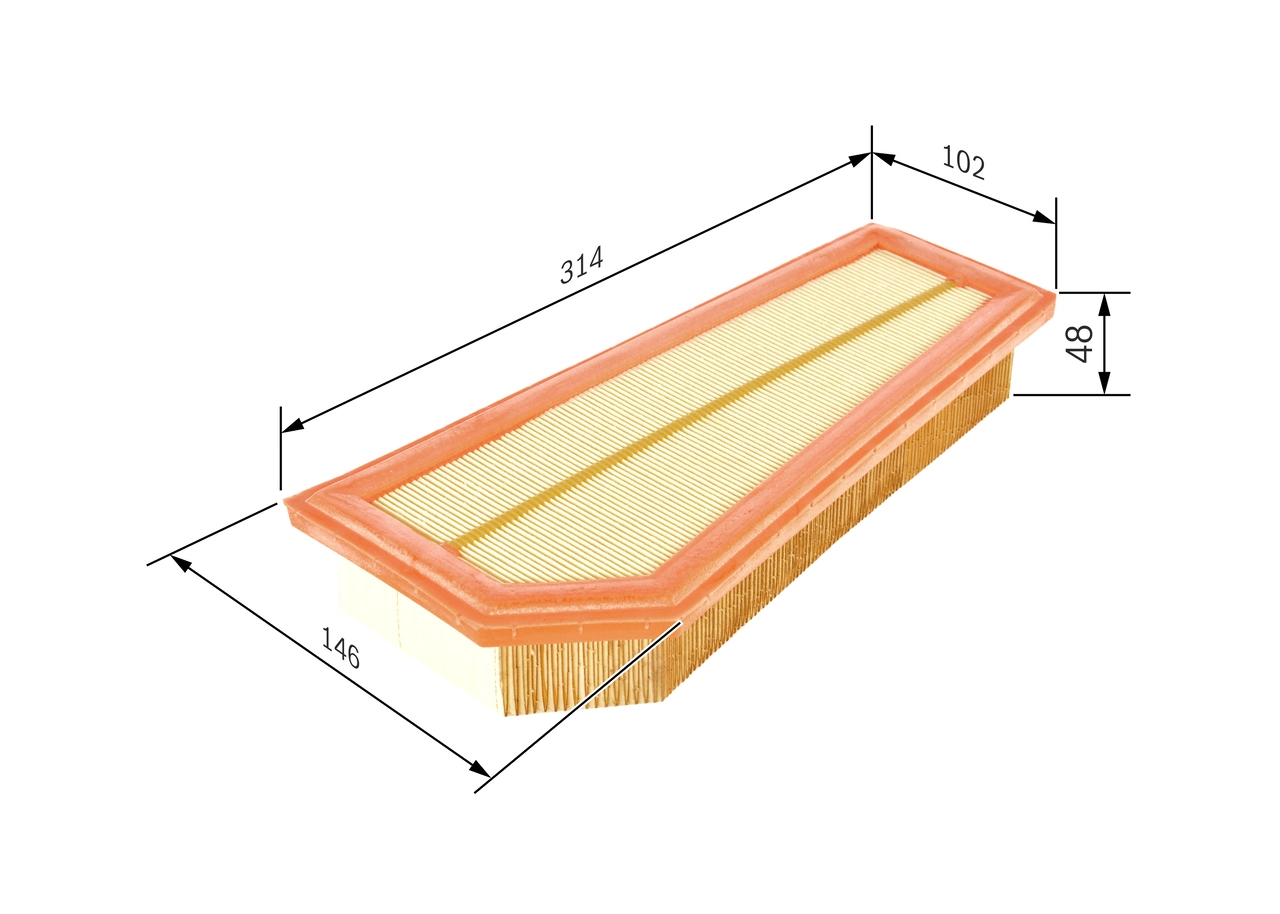 BOSCH F 026 400 134 Air Filter