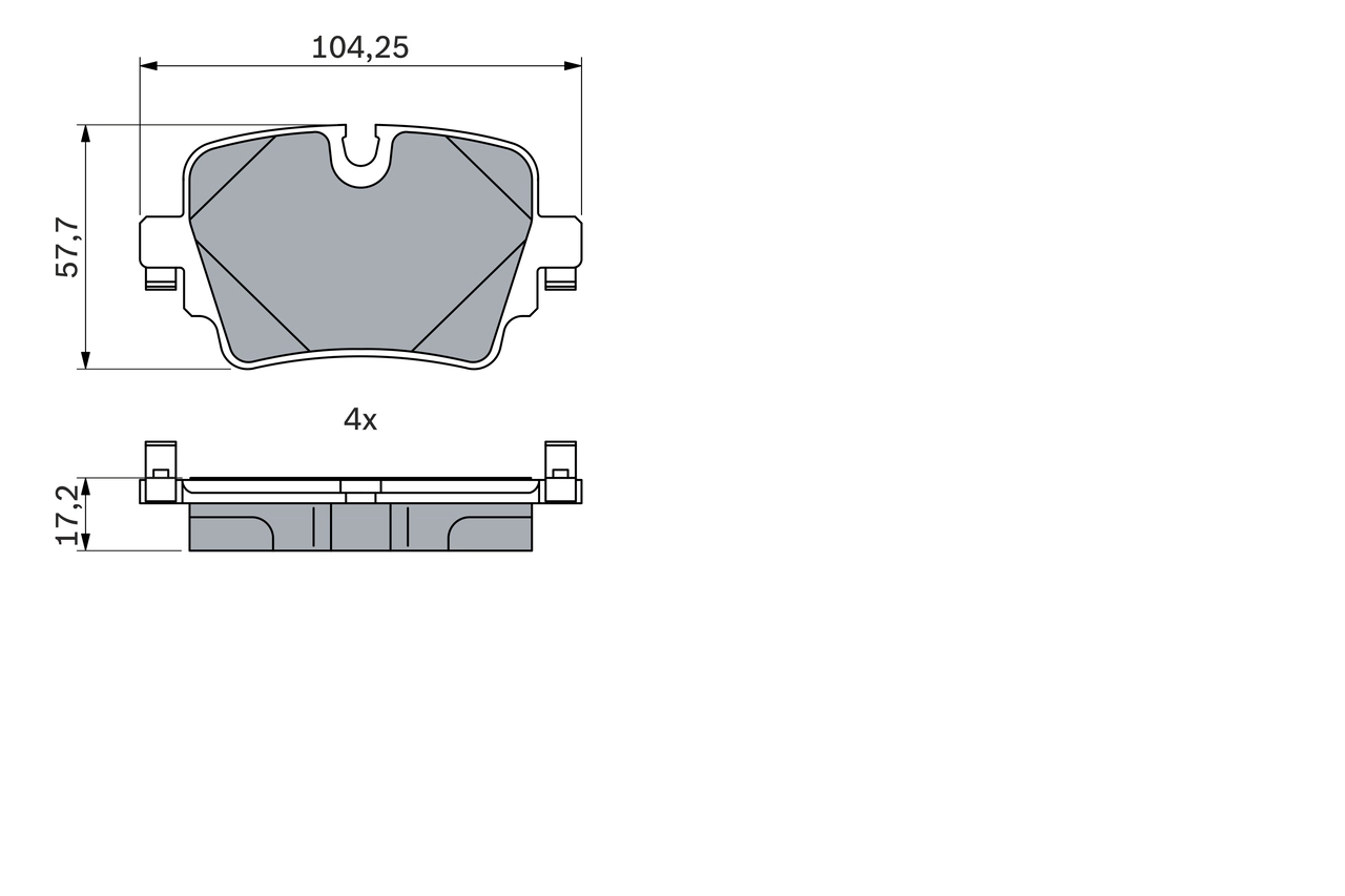 Brake Pad Set, disc brake 0 986 424 623