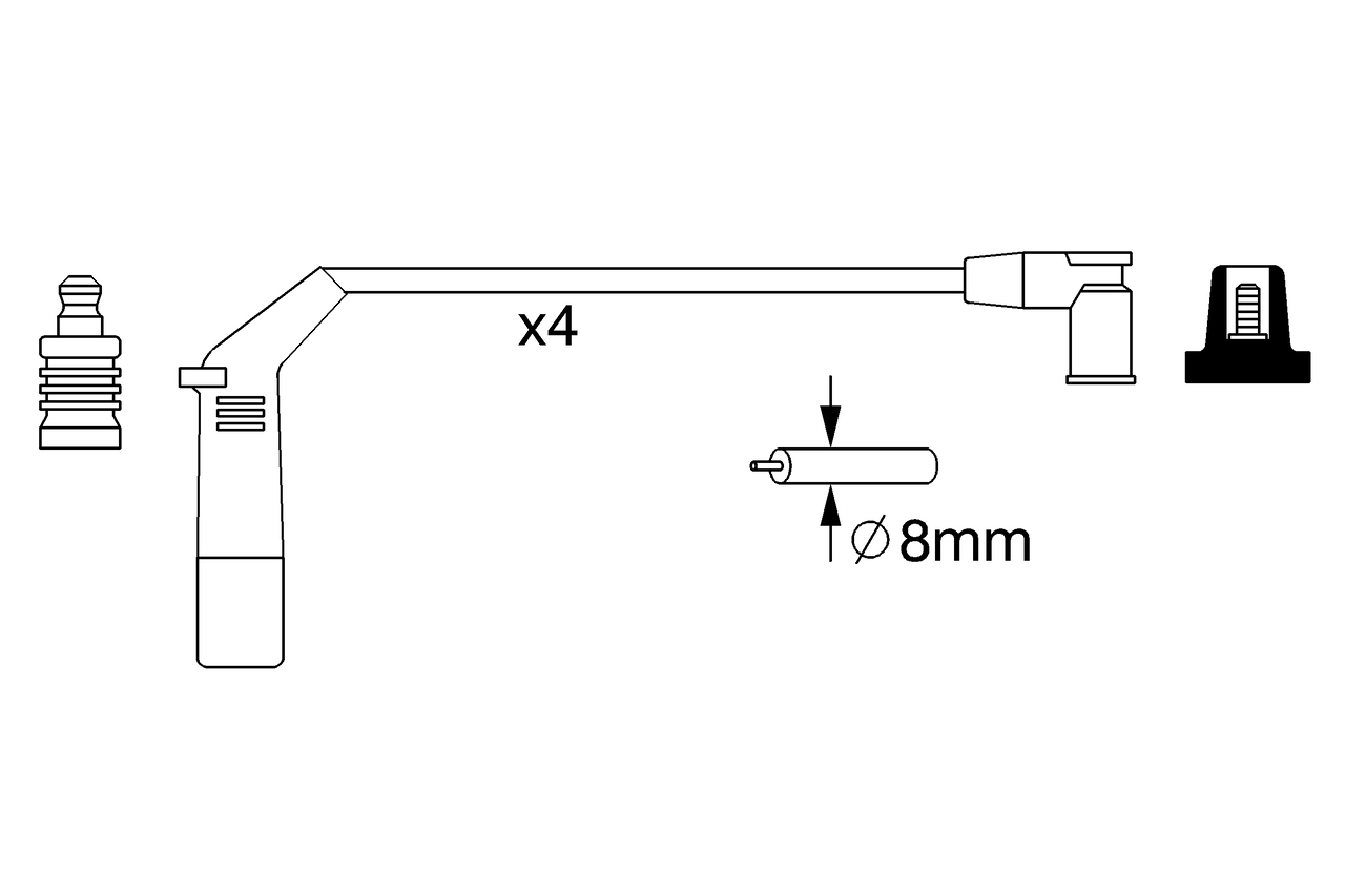 BOSCH 0 986 357 267 Ignition Cable Kit