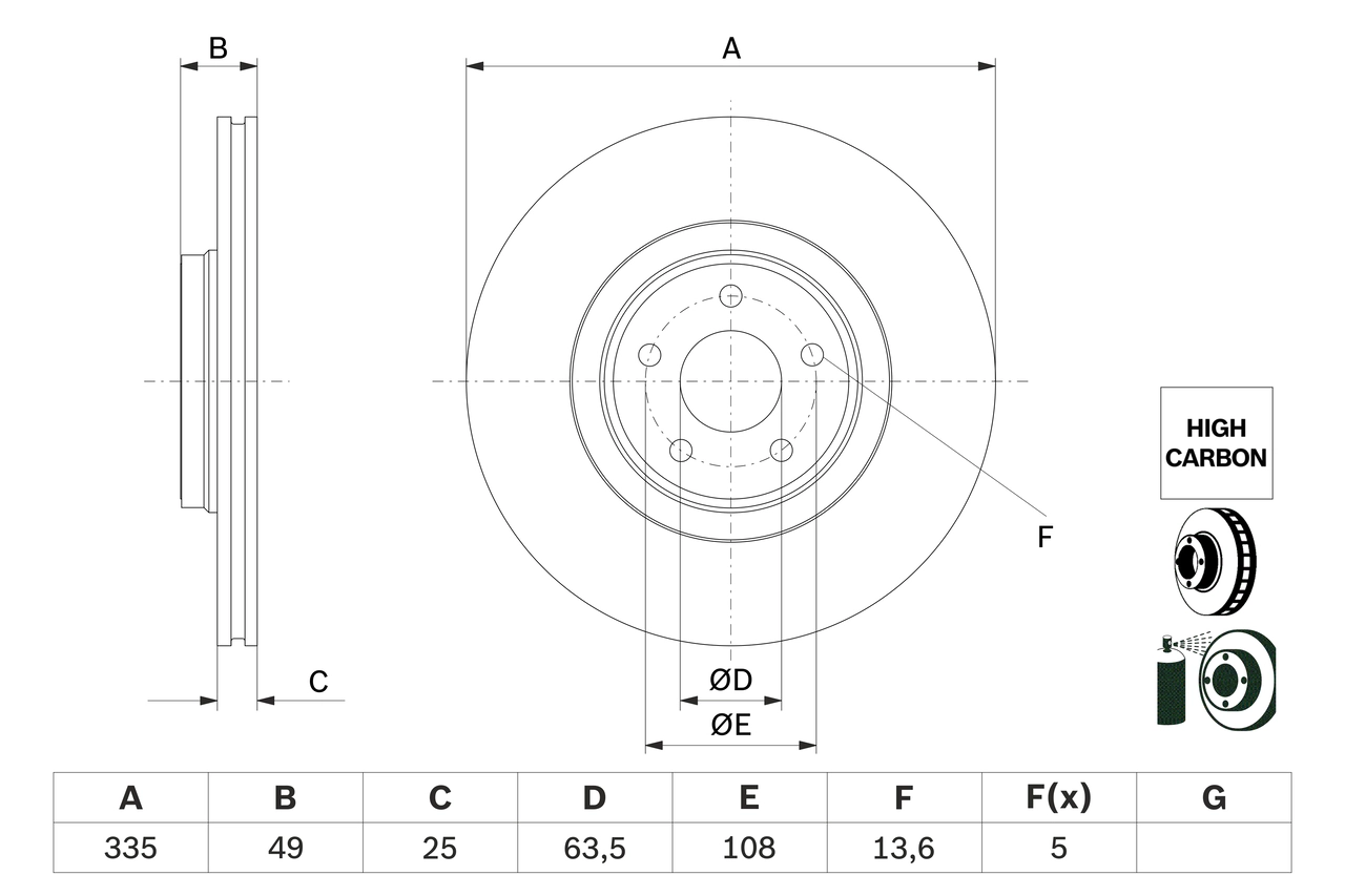 Brake Disc 0 986 479 F80
