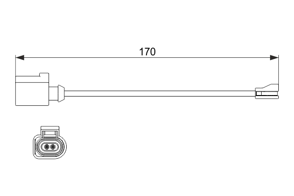 BOSCH 1 987 474 512 Warning Contact, brake pad wear