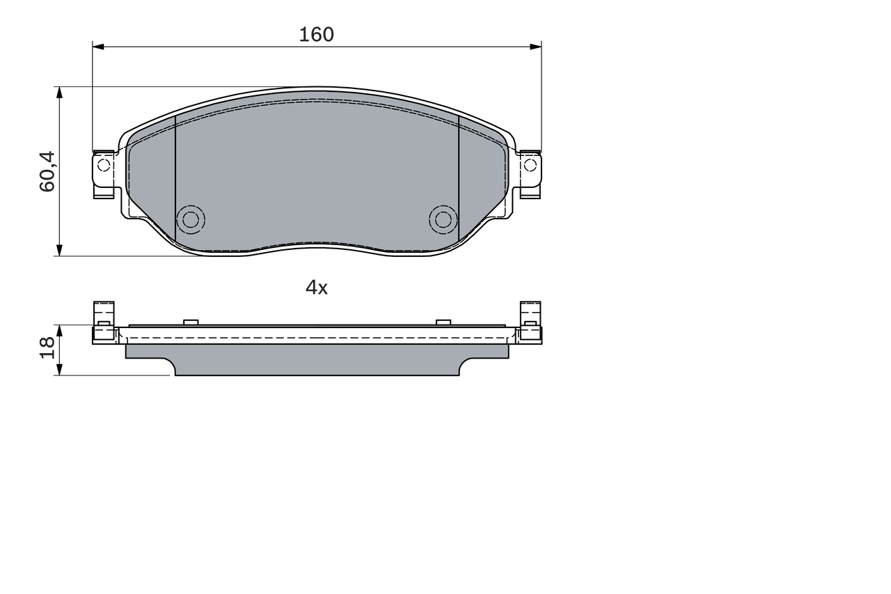 Brake Pad Set, disc brake 0 986 494 741