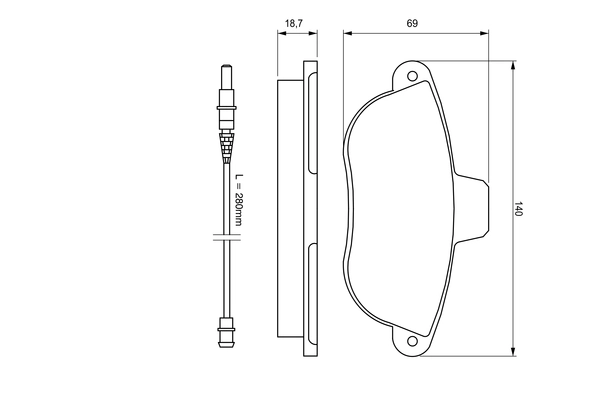 Brake Pad Set, disc brake 0 986 424 415