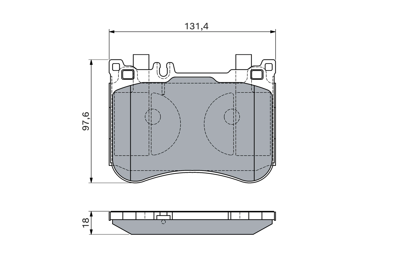 Brake Pad Set, disc brake 0 986 460 124