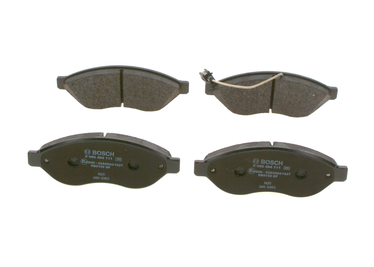 Brake Pad Set, disc brake 0 986 494 111