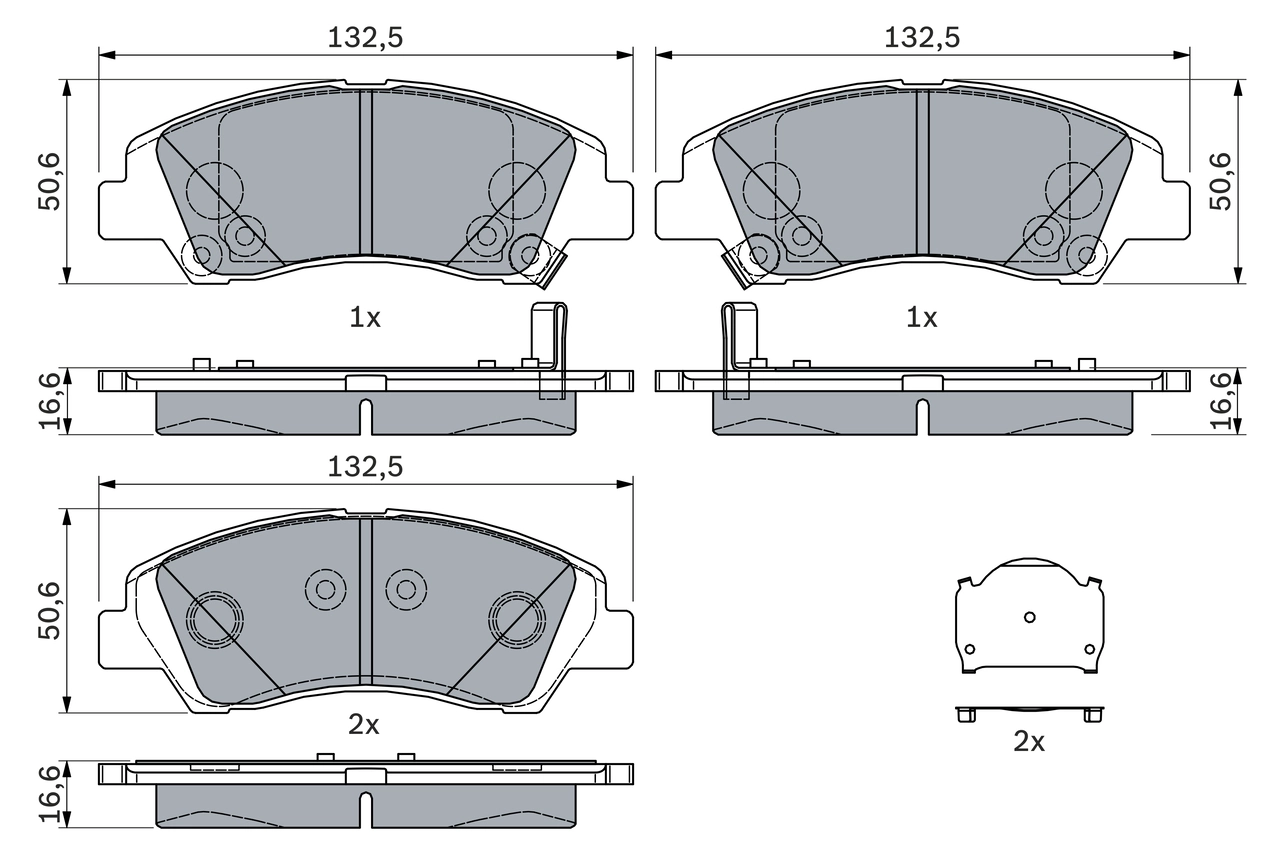 Brake Pad Set, disc brake 0 986 494 760