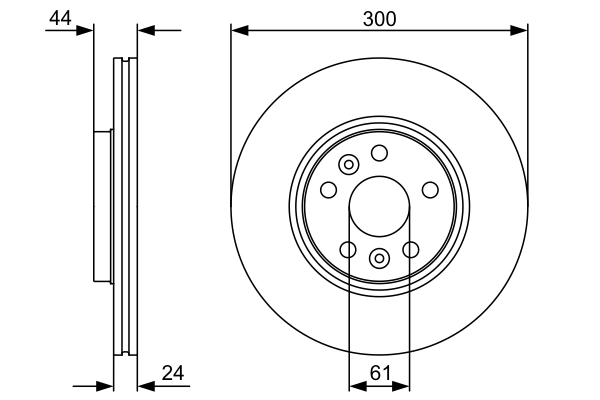 BOSCH 0 986 479 554 Brake Disc
