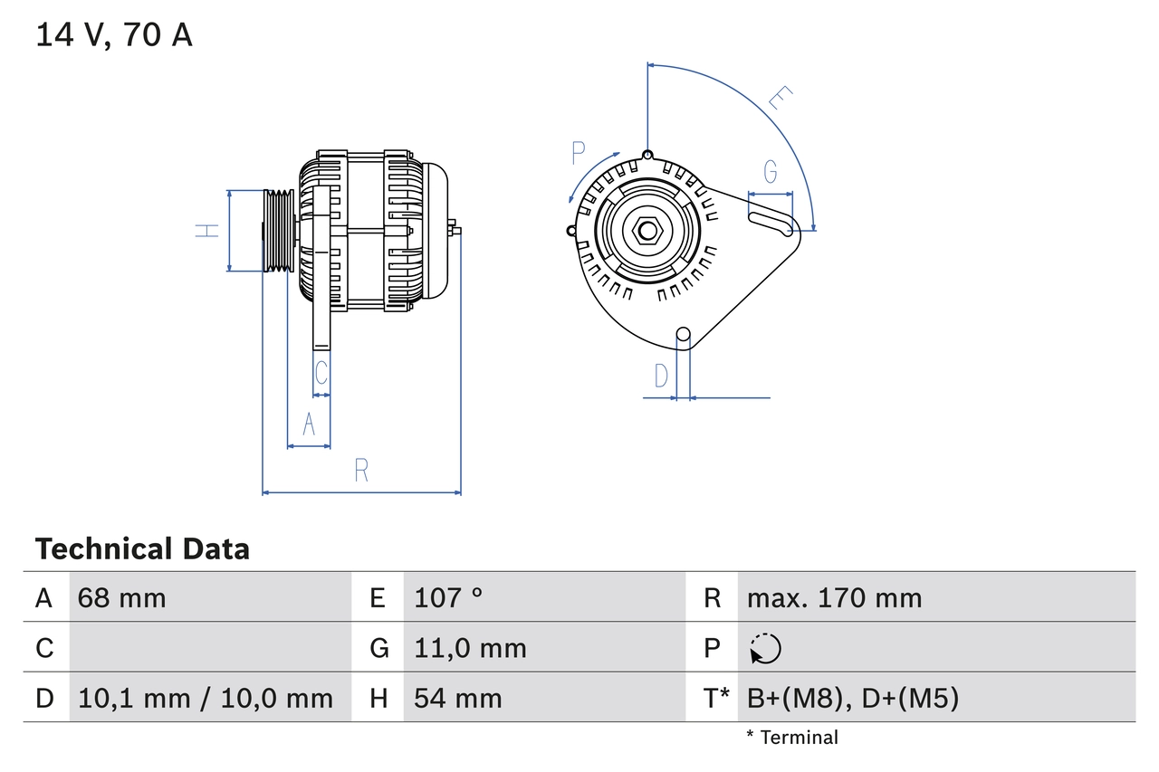 Alternator 0 986 080 560