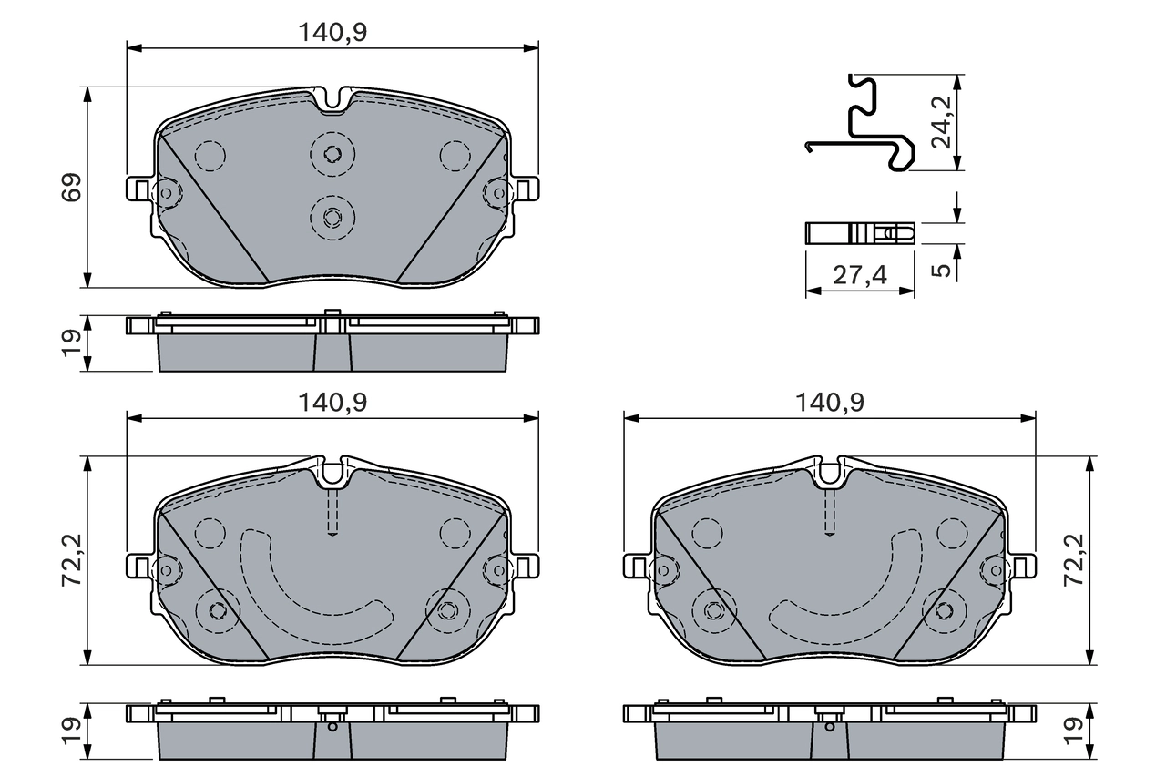 Brake Pad Set, disc brake 0 986 460 181