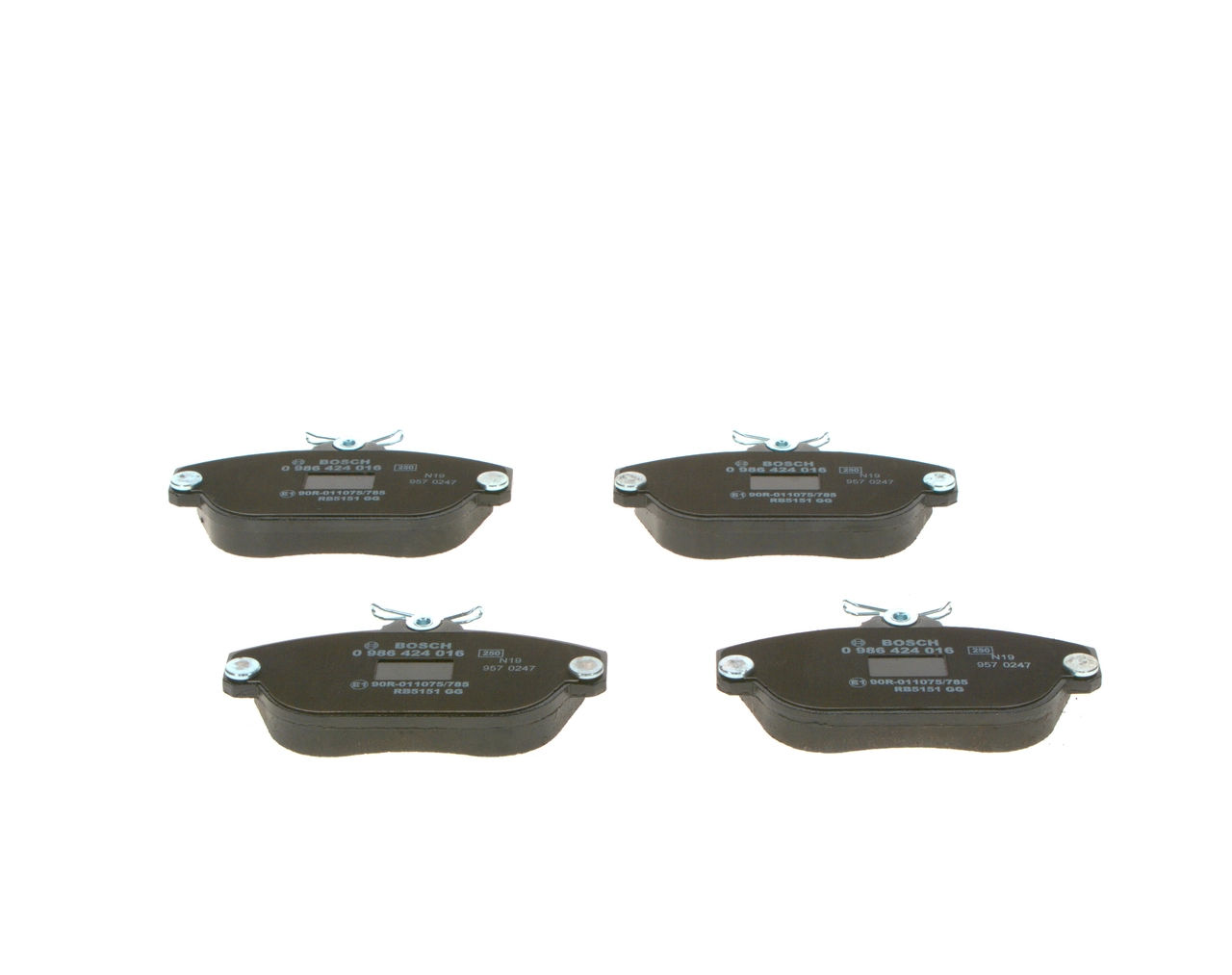 Brake Pad Set, disc brake 0 986 424 016