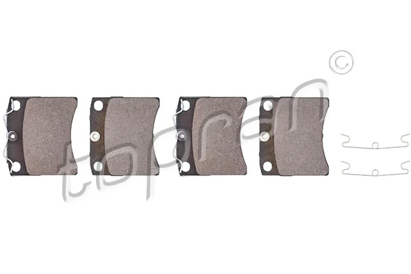 TOPRAN Brake Pad Set, disc brake 104 091