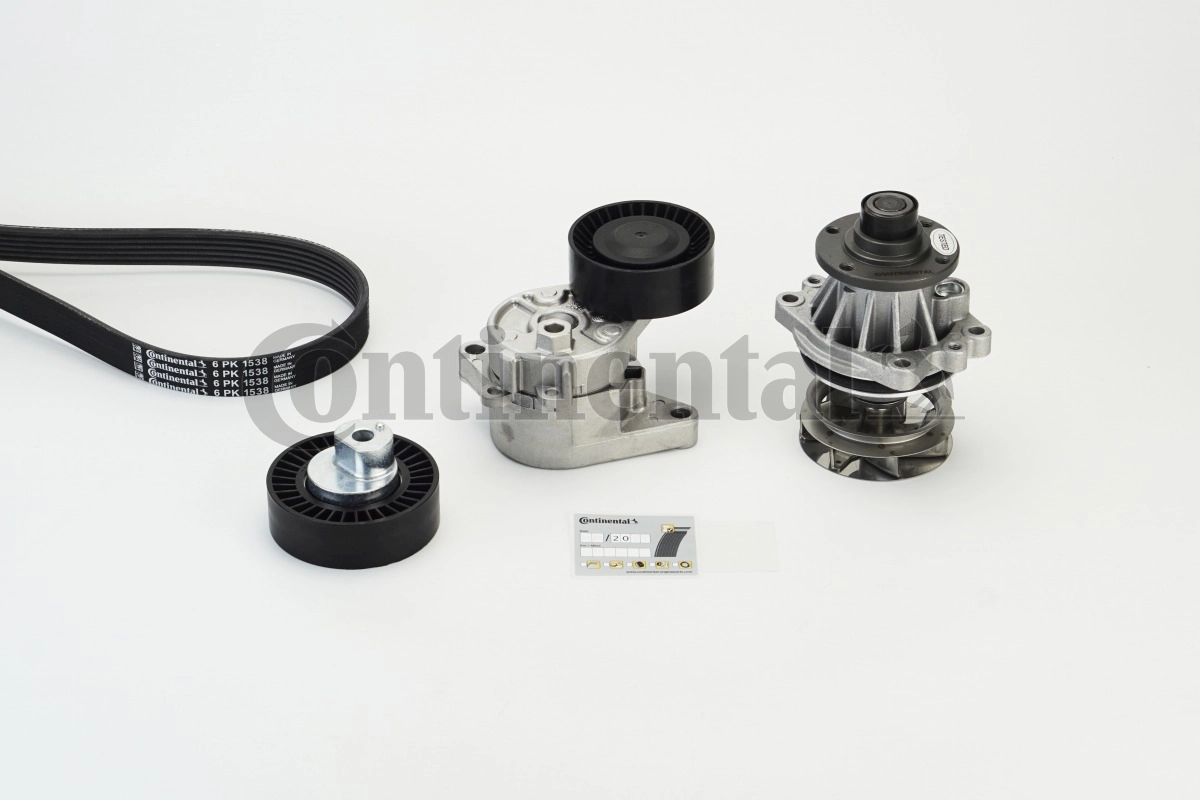 CONTINENTAL CTAM 6PK1538WP1 Water Pump + V-Ribbed Belt Kit