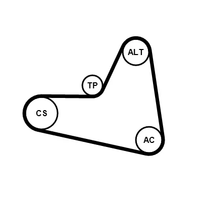 V-Ribbed Belt Set 6PK1000K1