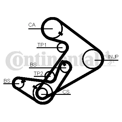 CONTINENTAL CTAM CT938 Timing Belt