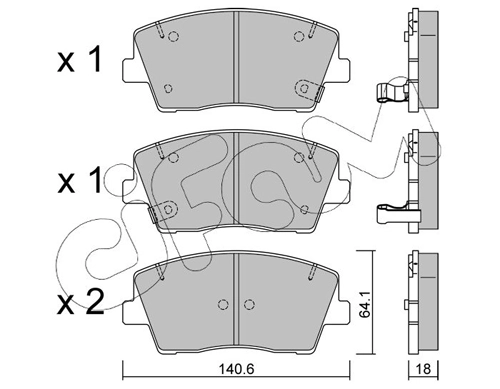 Brake Pad Set, disc brake 822-1168-0