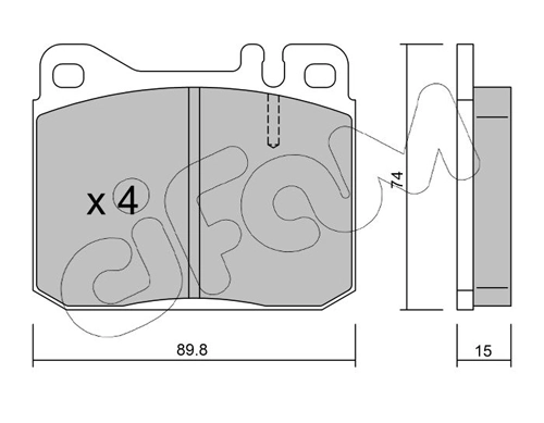 Brake Pad Set, disc brake 822-011-0