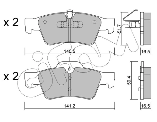 Brake Pad Set, disc brake 822-568-1