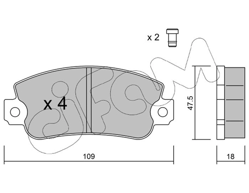 Brake Pad Set, disc brake 822-033-1