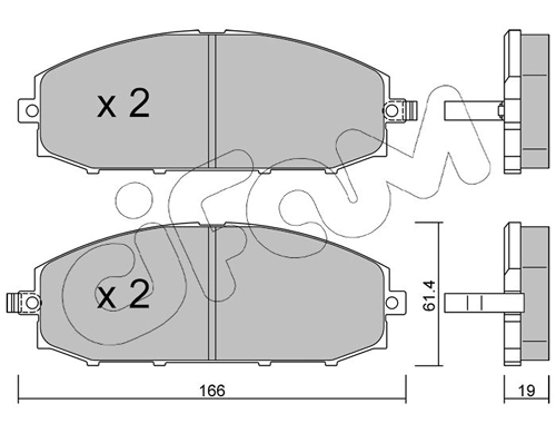 Brake Pad Set, disc brake 822-407-0