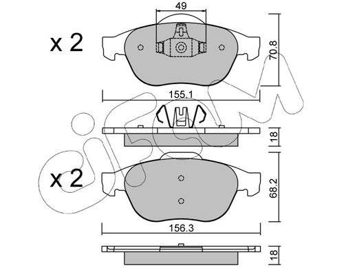 Brake Pad Set, disc brake 822-336-2