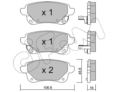 Brake Pad Set, disc brake 822-1112-1