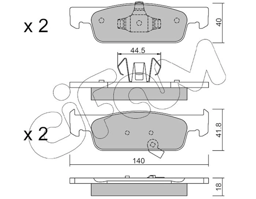 Brake Pad Set, disc brake 822-975-2