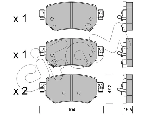 Brake Pad Set, disc brake 822-1159-0