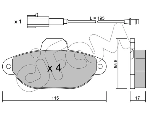 Brake Pad Set, disc brake 822-159-2
