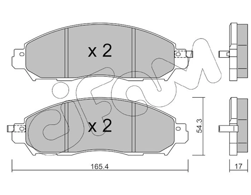 Brake Pad Set, disc brake 822-1081-0