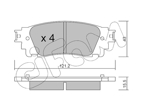 Brake Pad Set, disc brake 822-1041-0
