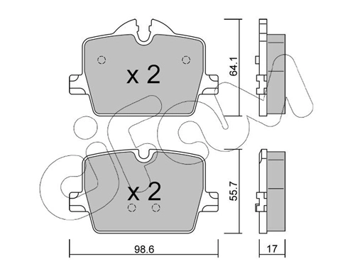 Brake Pad Set, disc brake 822-1265-0
