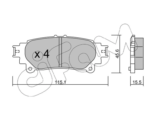Brake Pad Set, disc brake 822-939-0