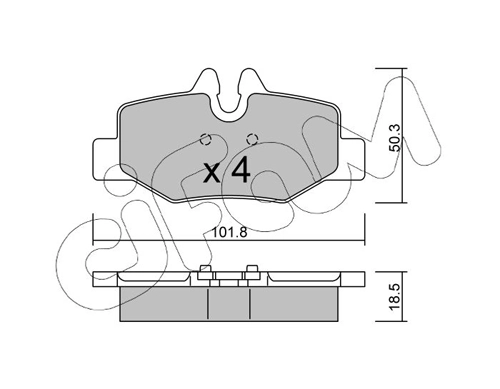 Brake Pad Set, disc brake 822-576-0
