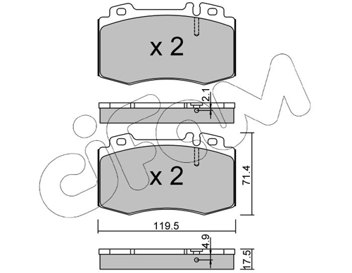 Brake Pad Set, disc brake 822-563-5