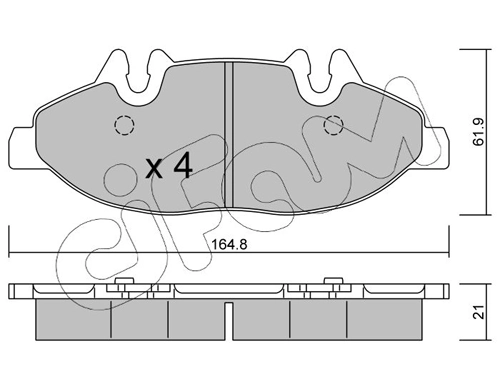 Brake Pad Set, disc brake 822-575-0