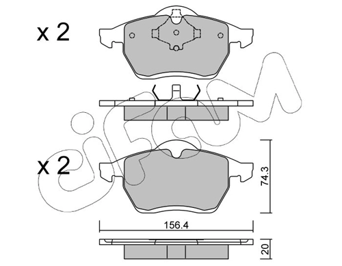 Brake Pad Set, disc brake 822-279-0