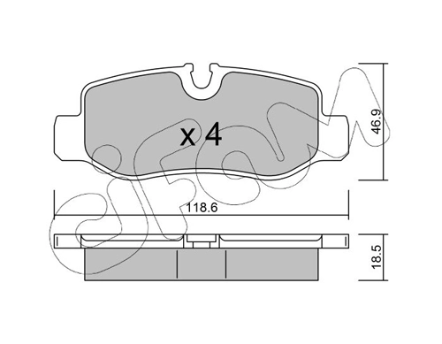 Brake Pad Set, disc brake 822-1023-0