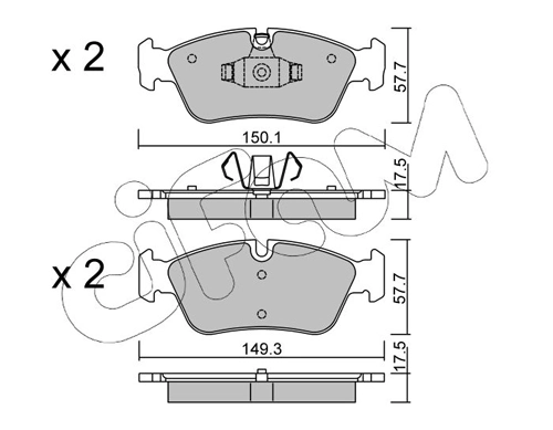 Brake Pad Set, disc brake 822-640-0