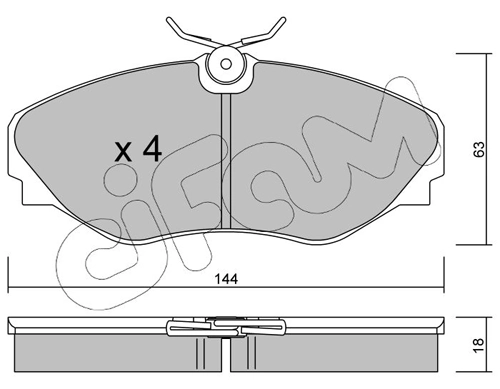 Brake Pad Set, disc brake 822-338-0