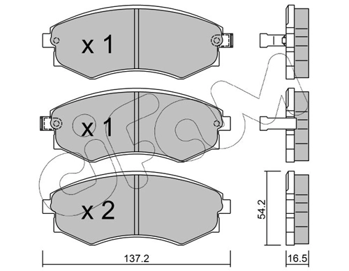 Brake Pad Set, disc brake 822-518-0