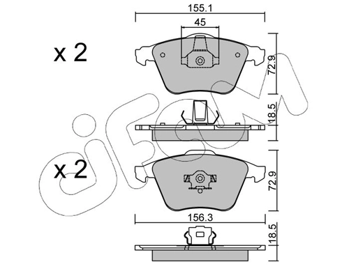 Brake Pad Set, disc brake 822-549-3
